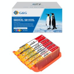 Pachet cartuse premium G&G Canon PGI-580XXL / CLI-581XXL pentru PIXMA TR7550 TR8550 TS6150 TS6151 TS6250 TS6251 TS705 TS8150 TS8151 TS8152 TS8250 TS8251 TS8252 TS9150 TS9155 TS9550 TS9551C