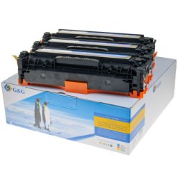 Pachet tonere premium G&G HP 304A Cyan/ Magenta/ Yellow (CF372AM, HP304A CMY) pentru Color LaserJet CP2025 CP2025n CP2025dn CM2320fxi CM2320nf
