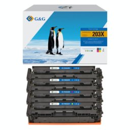 Pachet tonere premium G&G HP 203X CMYK pentru Color LaserJet Pro M254dw M254nw MFP M280nw M281fdn M281fdw