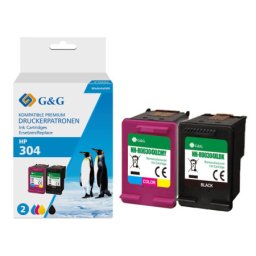 Pachet cartuse premium G&G HP 304XL (N9K07AE, N9K08AE, HP304XL) pentru AMP 130 DeskJet 2600 2620 2622 2630 2632 2633 2634 3720 3730 3732 3733 All in One 3735 3750 3760 3762 3764 Envy 5010 5020 5030 5032 5050