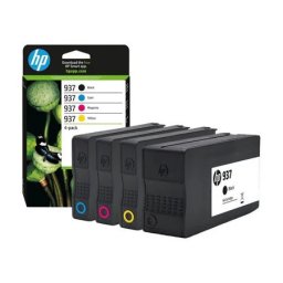 Pachet cartuse de cerneala HP 937 Multipack CMYK (6C400NE, HP937) pentru Officejet Pro 9120e All in one 9122e 9125e 9132e 9135e 9110b 9117b 9120b 9130b OfficeJet 9720e Wide Format One 9730e