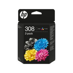 Pachet cartuse de cerneala HP 308 Black and Tricolor (6L6S6UE, HP308) pentru Envy 6110 6120 6130 6520 6530