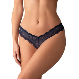 Obsessive Nightly Blue Crotchless Thong Black M/L
