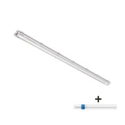 Corp de iluminat fluorescent industrial + tub LED fluorescent cu senzor Philips G13/24W/230V