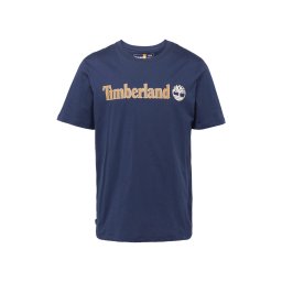 TIMBERLAND Tricou albastru marin / galben auriu / alb