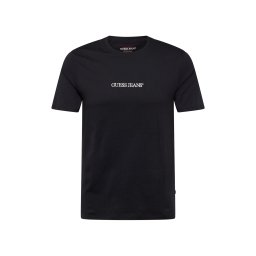 GUESS JEANS Tricou negru / alb