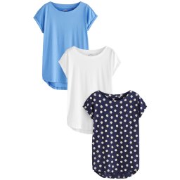 Next Tricou albastru / bleumarin / alb