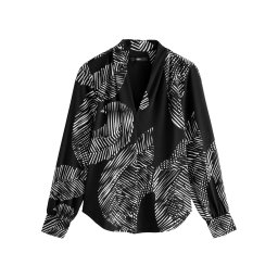 Next Bluză negru / alb