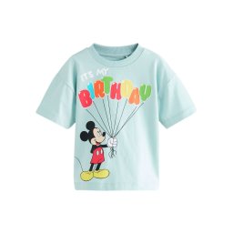 Next Tricou 'Mickey Mouse' albastru pastel / galben / roșu / negru