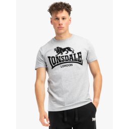 LONSDALE Tricou gri / negru