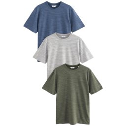 Next Tricou safir / gri / gri deschis / oliv