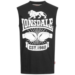 LONSDALE Tricou 'Cleator' negru / alb