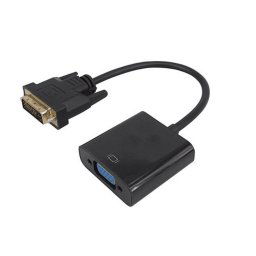 Adaptor HCT DVI-D (24+1) TATA la VGA MAMA 028-139, Negru