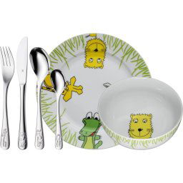 Set de articole de masă și tacâmuri pentru copii WMF SAFARI 6 buc.