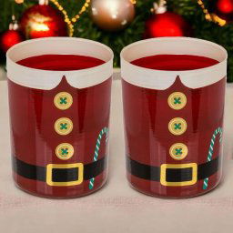 Set 2 Pahare whiskey costumul lui Mos Craciun