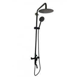 Accesorii sanitare Coloana de dus Mixxus SUS-009-J NEGRU, 120 cm baterie si para, monocomanda, furtun flexibil