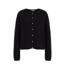 WE Fashion Geacă tricotată negru