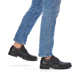 Pantofi barbati casual, piele naturala, F4611-00, negru