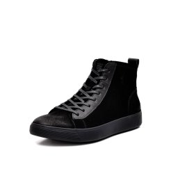 Ghete barbati, piele naturala nabuc, L1L100036 01-2, negru