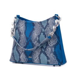 Poseta dama, piele naturala, M285, albastru snacke