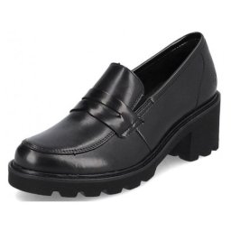 Mocasini dama piele, D0A00-01, negru