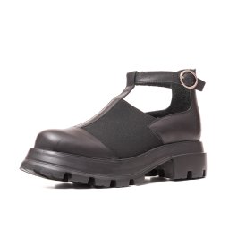 Pantofi vara tip botina, piele naturala 038, Negru