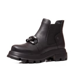Botine dama piele, 028, negru