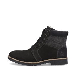 Ghete barbati negre cu siret si fermoar, 33605-00