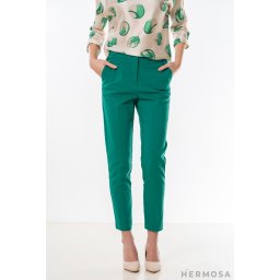 Pantaloni Callisto din bumbac Hermosa verzi