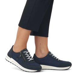 Sneakers dama bleumarin cu siret si fermoar, N1411-14