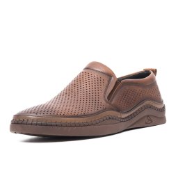 Pantofi de vara barbati stil mocasin, E6E640003B 02-N, coniac