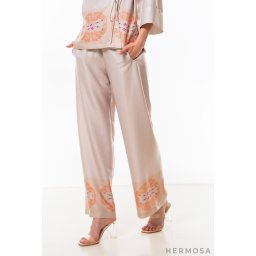 Pantaloni Dasha Bej Print Limitat