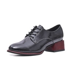 Pantofi eleganti, piele naturala lacuita,V4VA50020A 01-L