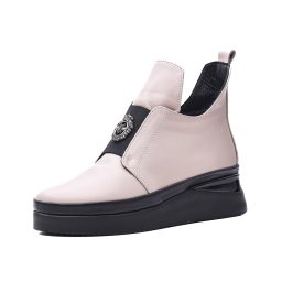 Botine dama, piele naturala, NC64039118 934414 SIYAH VIZION, bej