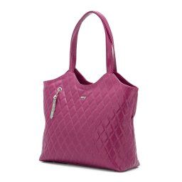 Geantă Zea Shopper Mod 300mg Magenta – Geantă Tote din Piele Naturală, Lucrată Manual, Matlasată