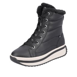 Botine dama, piele naturala, W0963-01, negru