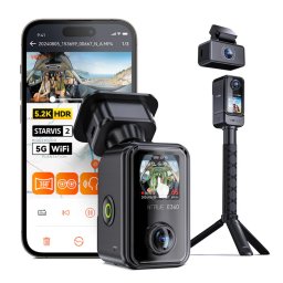 Camera auto Vantrue E360 ACE Panoramica 360° 5.2K 30 FPS, WiFi, Dual HDR, Night Vision 2.0, ecran tactil 1.54”, GPS, control vocal