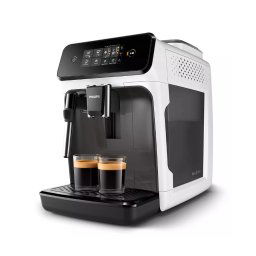 Espressor Automat Philips EP1223/00 Seria 1200 1500W 15bar Sistem Clasic De Spumare 2 Bauturi Rasnita Ceramica Alb