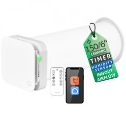Recuperator de caldura Turbionaire Trend HRV 150 WMW, Conexiune WIFI, Recuperator ceramic, Senzor de umiditate, Telecomanda, Timer, 8 viteze, Mod Sleep, Motor DC Brushless, 150 mm, Funcție Auto, Flux de aer reversibil, Garantie 60 luni