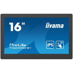 IIYAMA Monitor LED T1624MSC-B1 156 Full HD PCAP 10pt touchscreen monitor with IPS panel technology- integrated media player and