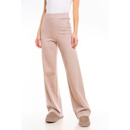 Pantaloni uni tricotati, ALANIA, bej