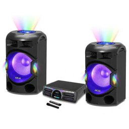 Sistem audio Akai DJ Dual Y3, Bluetooth, telecomanda, efecte de lumina LED, 400 W RMS
