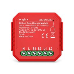 Comutator inteligent pentru ușă de garaj Nedis ZBGDN10RD SmartLife Zigbee Tuya