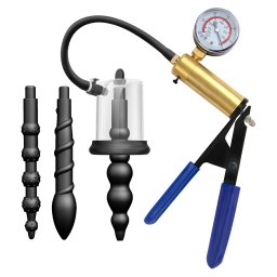 SuperLove Anal Pleasure Premium Rosebud Pump with Metal Pistol