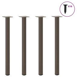 Picioare masuta de cafea 4 buc Otel natural 72-74 cm Otel GartenMobel Dekor