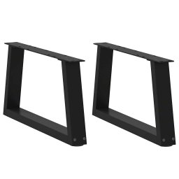 Picioare pentru masa în forma de V 2 buc Negru Otel GartenMobel Dekor