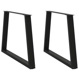 Picioare pentru masa în forma de V 2 buc Negru Otel GartenMobel Dekor
