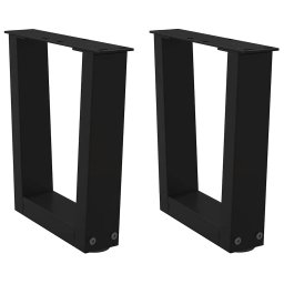 Picioare pentru masa în forma de V 2 buc Negru Otel GartenMobel Dekor