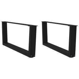 Picioare pentru masa în forma de V 2 buc Negru Otel GartenMobel Dekor