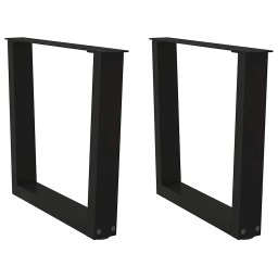 Picioare pentru masa în forma de V 2 buc Negru Otel GartenMobel Dekor